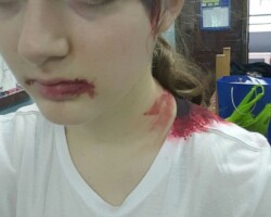 Creepy makeup selfie.